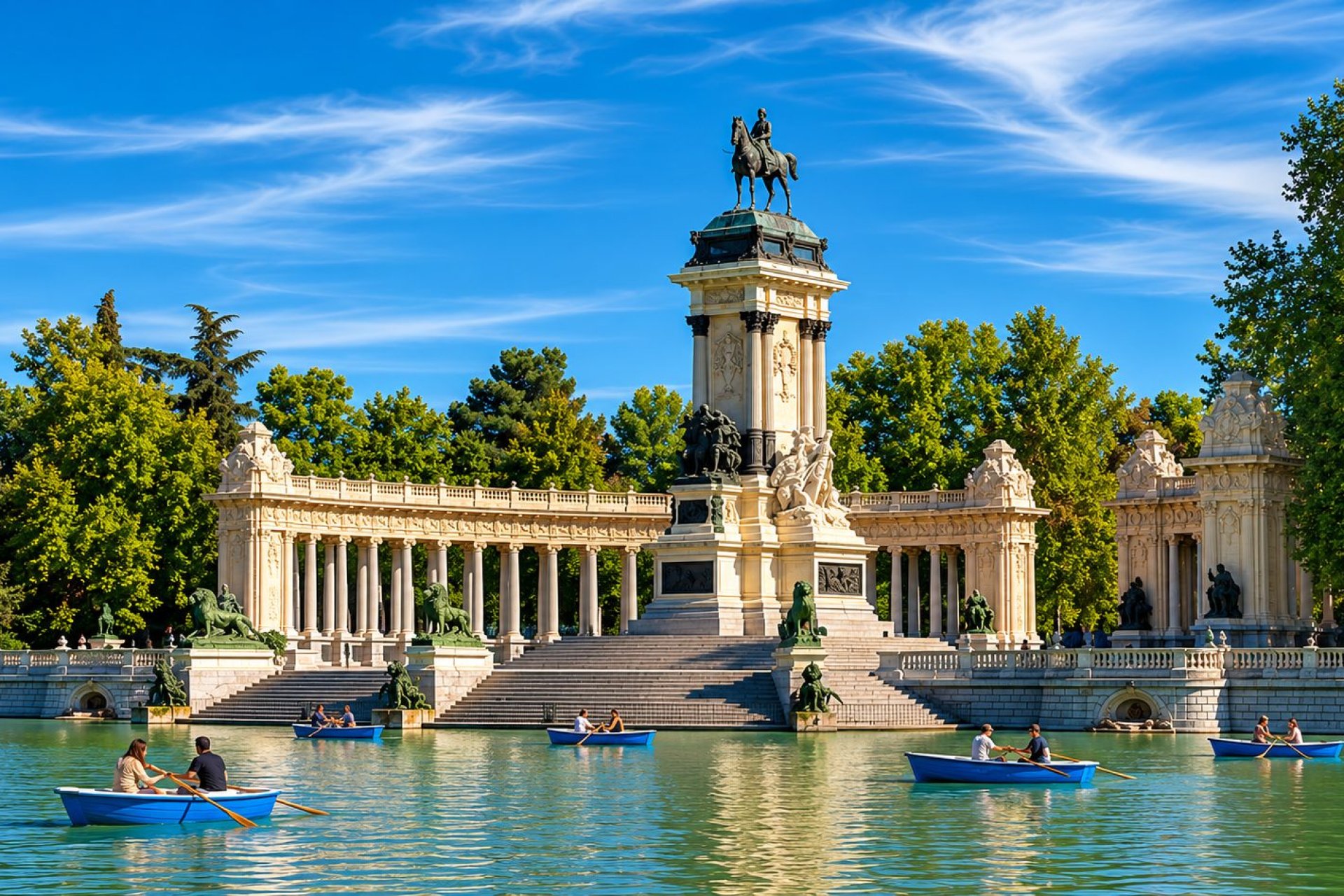 Visite privée du parc du Retiro avec un guide d'art expert