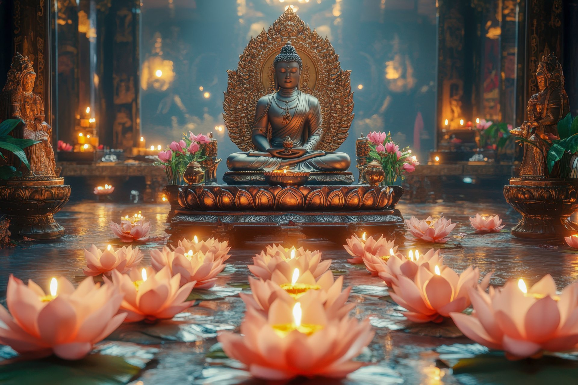 Les 7 postures de Bouddha : symboles, significations et où les découvrir